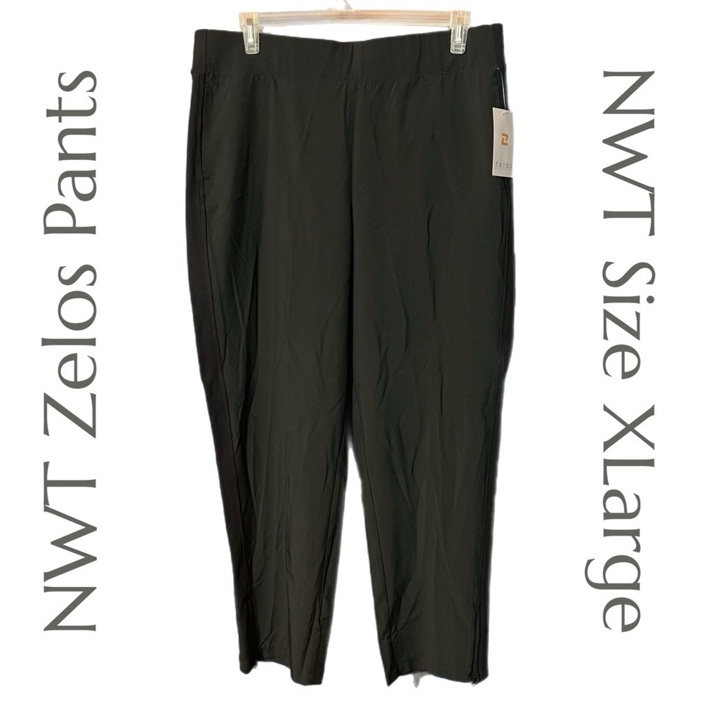 Zelos Women's Plus Size Max Impact Tapered Leg Pants Black Size XL NWT‎